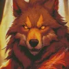 Brown Wolf Diamond Painting