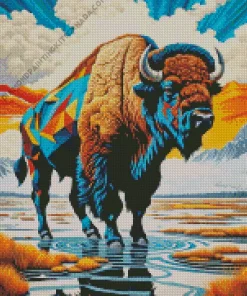 Colorful Buffalo Diamond Painting