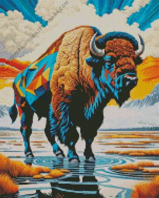 Colorful Buffalo Diamond Painting