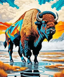 Colorful Buffalo Diamond Painting