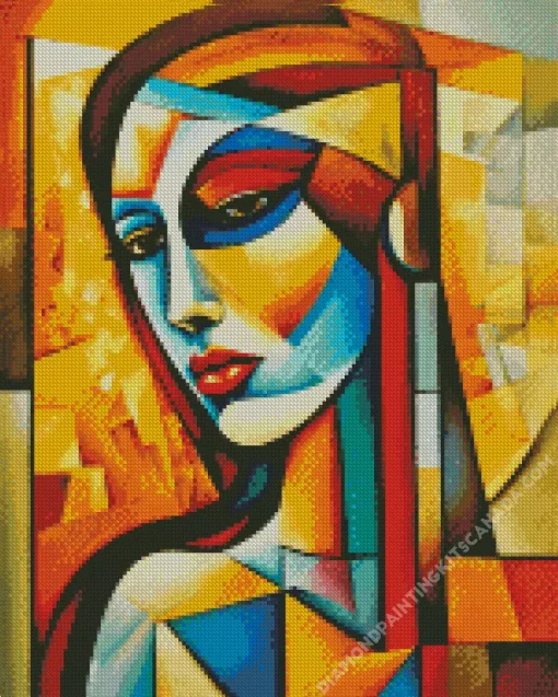 Colorful Cubism Lady Diamond Painting