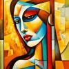 Colorful Cubism Lady Diamond Painting