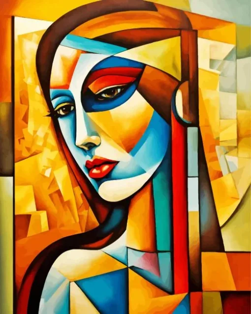 Colorful Cubism Lady Diamond Painting