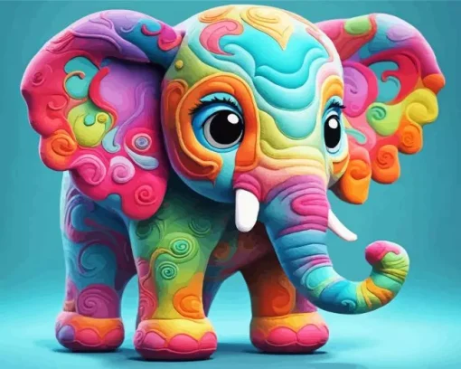 Colorful Elephant Diamond Painting