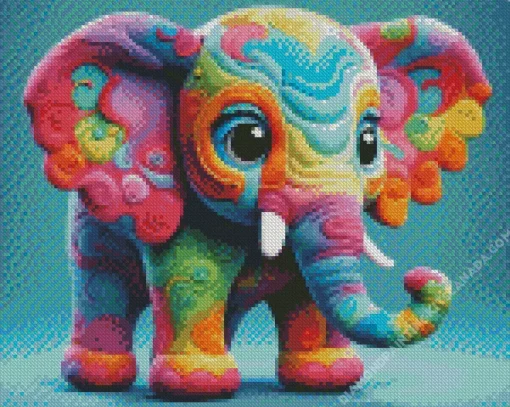 Colorful Elephant Diamond Painting