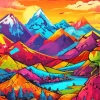 Colorful Mountain Diamond Painting