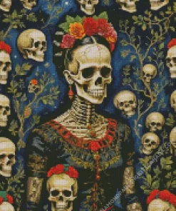 Cool Frida Kahlo Skull Art Diamond Painting