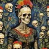 Cool Frida Kahlo Skull Art Diamond Painting