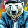 Cool Gangster Polar Bear Diamond Painting