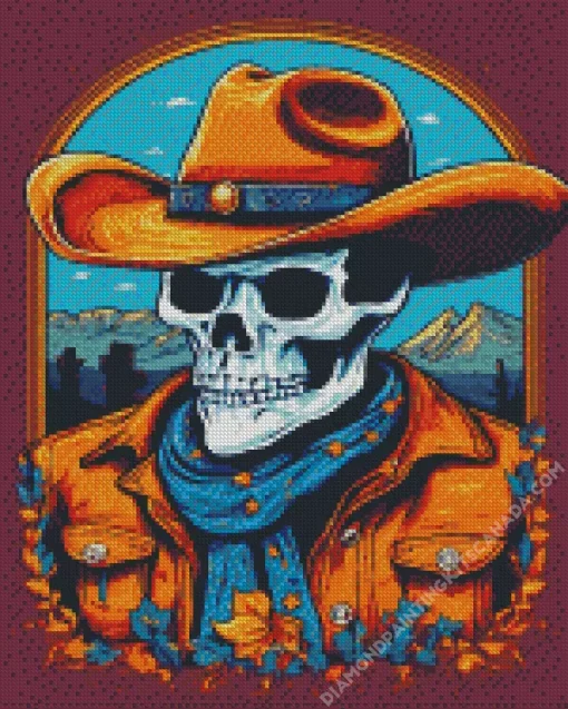 Cowboy Skeleton Diamond Painting