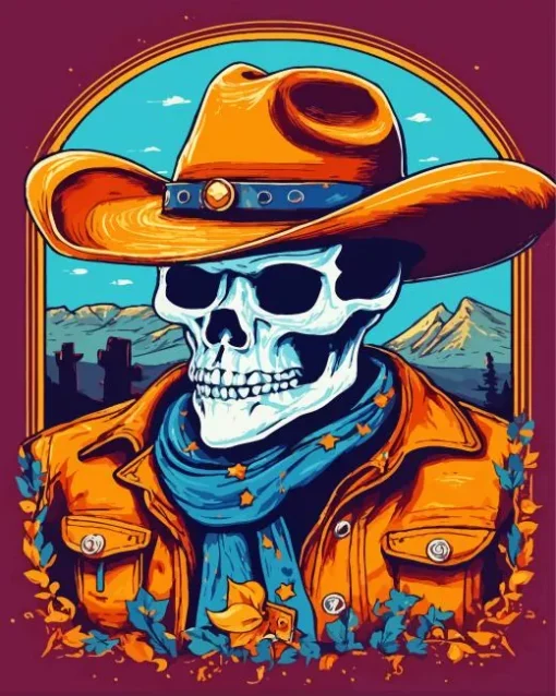 Cowboy Skeleton Diamond Painting