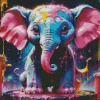 Cute Colorful Elephant Diamond Painting