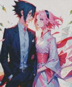 Cute Sasuke Uchiha Sakura Haruno Diamond Painting