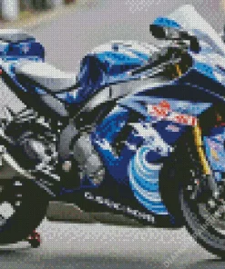 Dark Blue Motorbike Diamond Painting