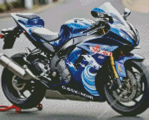 Dark Blue Motorbike Diamond Painting