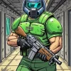 Doomguy Doom Diamond Painting