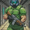 Doomguy Doom Diamond Painting