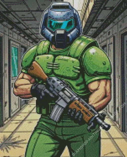 Doomguy Doom Diamond Painting