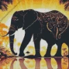 Elephant Silhouette Diamond Painting