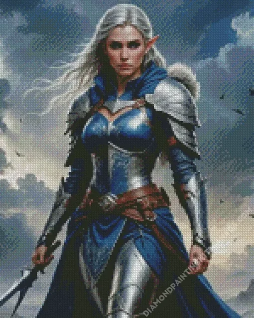 Elf Female Warrior Art Diamond Painting