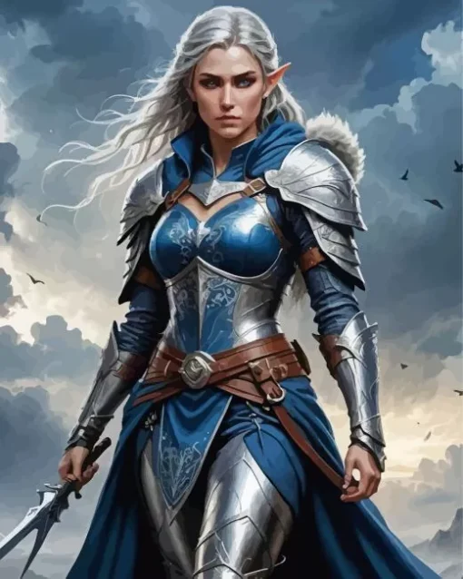 Elf Female Warrior Art Diamond Painting