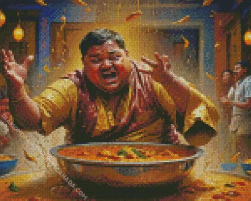 Fat Indian Man Art Diamond Painting