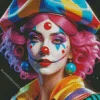 Female Clown Diamond Painting