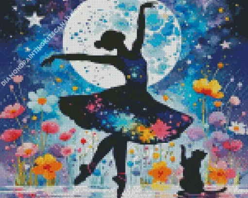 Floral Elegant Ballet Diamond Painting