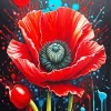 Flower Poppy Diamond Painting