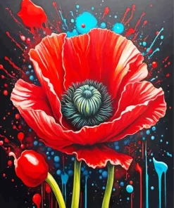 Flower Poppy Diamond Painting