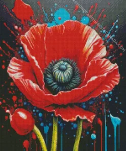 Flower Poppy Diamond Painting