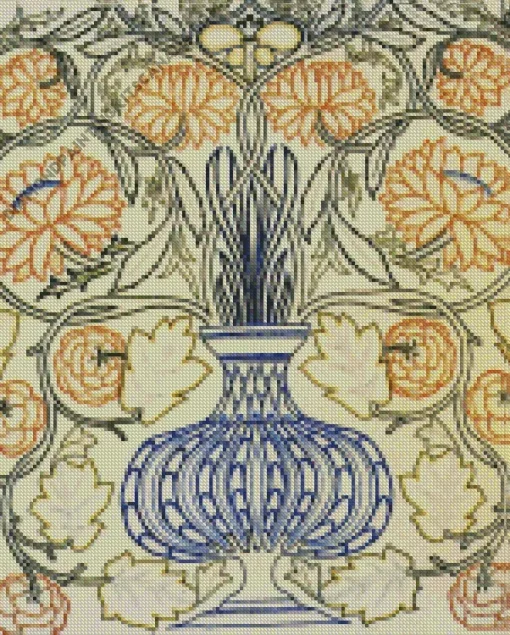 Flowerpot by William Morris Diamond Painting