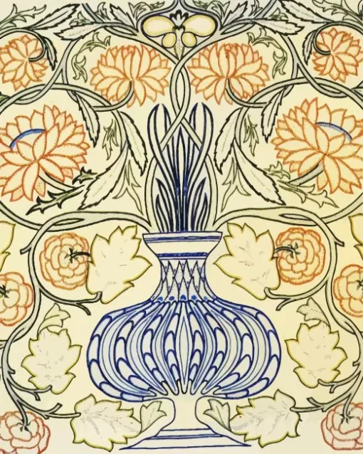 Flowerpot by William Morris Diamond Painting