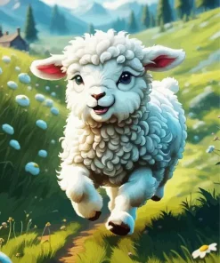 Fluffy Lamb Art Diamond Painting