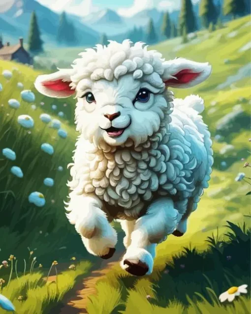 Fluffy Lamb Art Diamond Painting