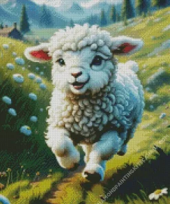 Fluffy Lamb Art Diamond Painting