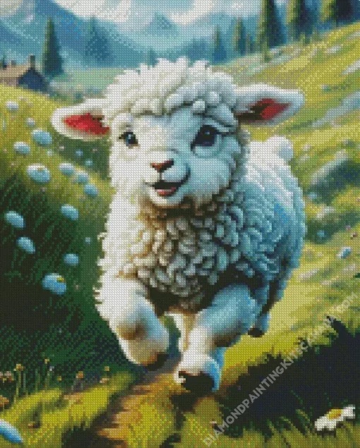 Fluffy Lamb Art Diamond Painting