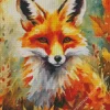 Fox In Fall Diamond Painting