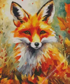 Fox In Fall Diamond Painting