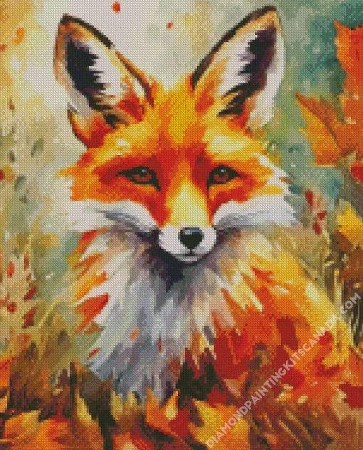 Fox In Fall Diamond Painting