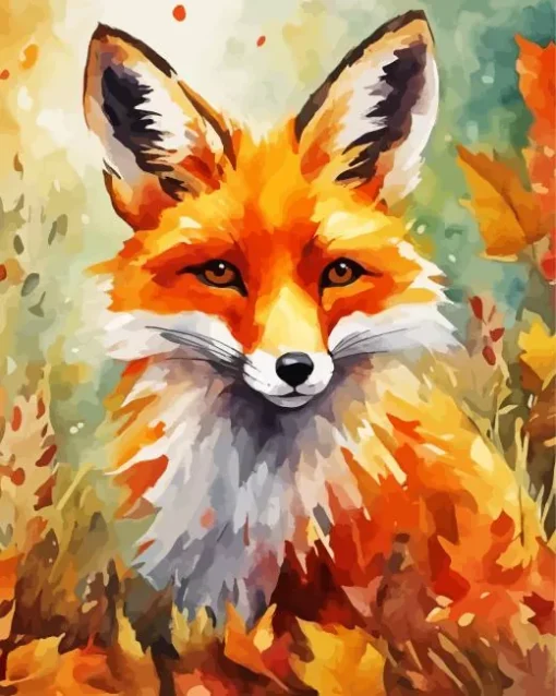 Fox In Fall Diamond Painting