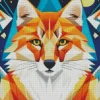 Geometric Abstract Fox Diamond Painting