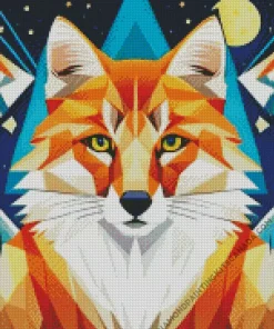 Geometric Abstract Fox Diamond Painting