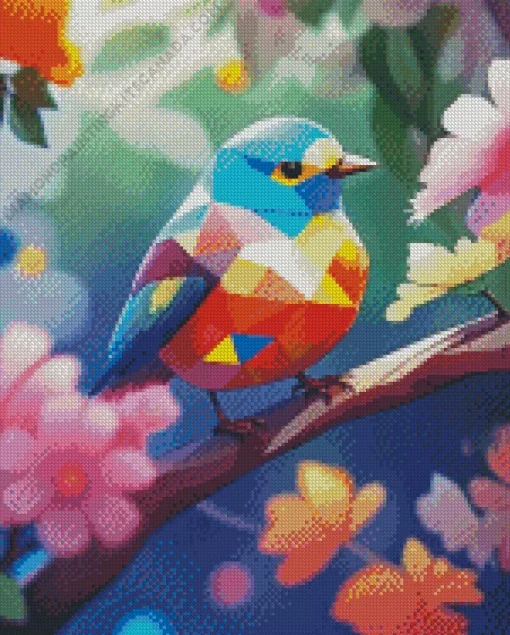 Geometric Bird Diamond Painting