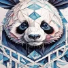 Geometric Panda Art Diamond Painting