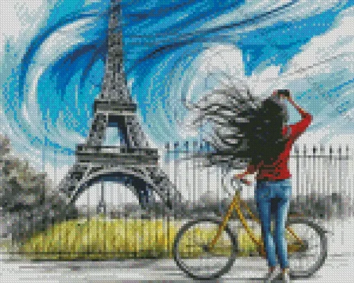 Girl From Paris Diamond Painting