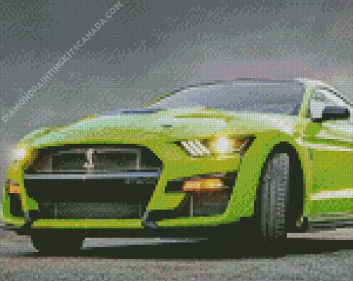 Green Ford 500gt Car Diamond Painting