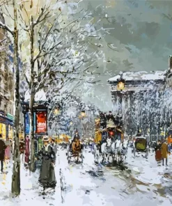 La Madeleine Sous La Neige Diamond Painting