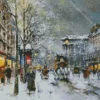 La Madeleine Sous La Neige Diamond Painting