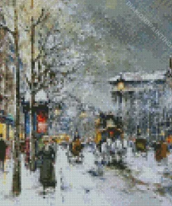 La Madeleine Sous La Neige Diamond Painting